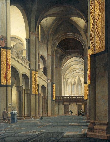 Pieter Jansz. Saenredam The nave and choir of the Mariakerk in Utrecht, seen from the west.